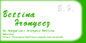 bettina hronyecz business card